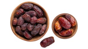 A daily serving of 3&ndash;5 dates, part of the dates health benefits portion guide for Ramadan